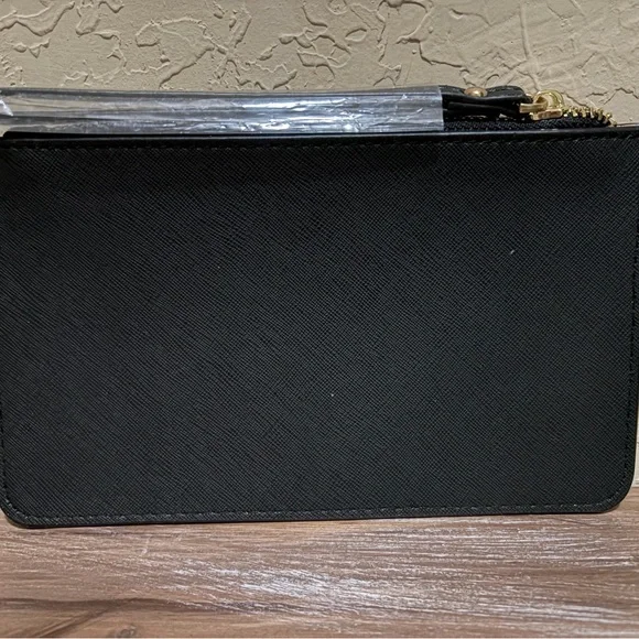 kate spade Black Saffiano Zip Wristlet with Gold Logo - Picture 2 of 6